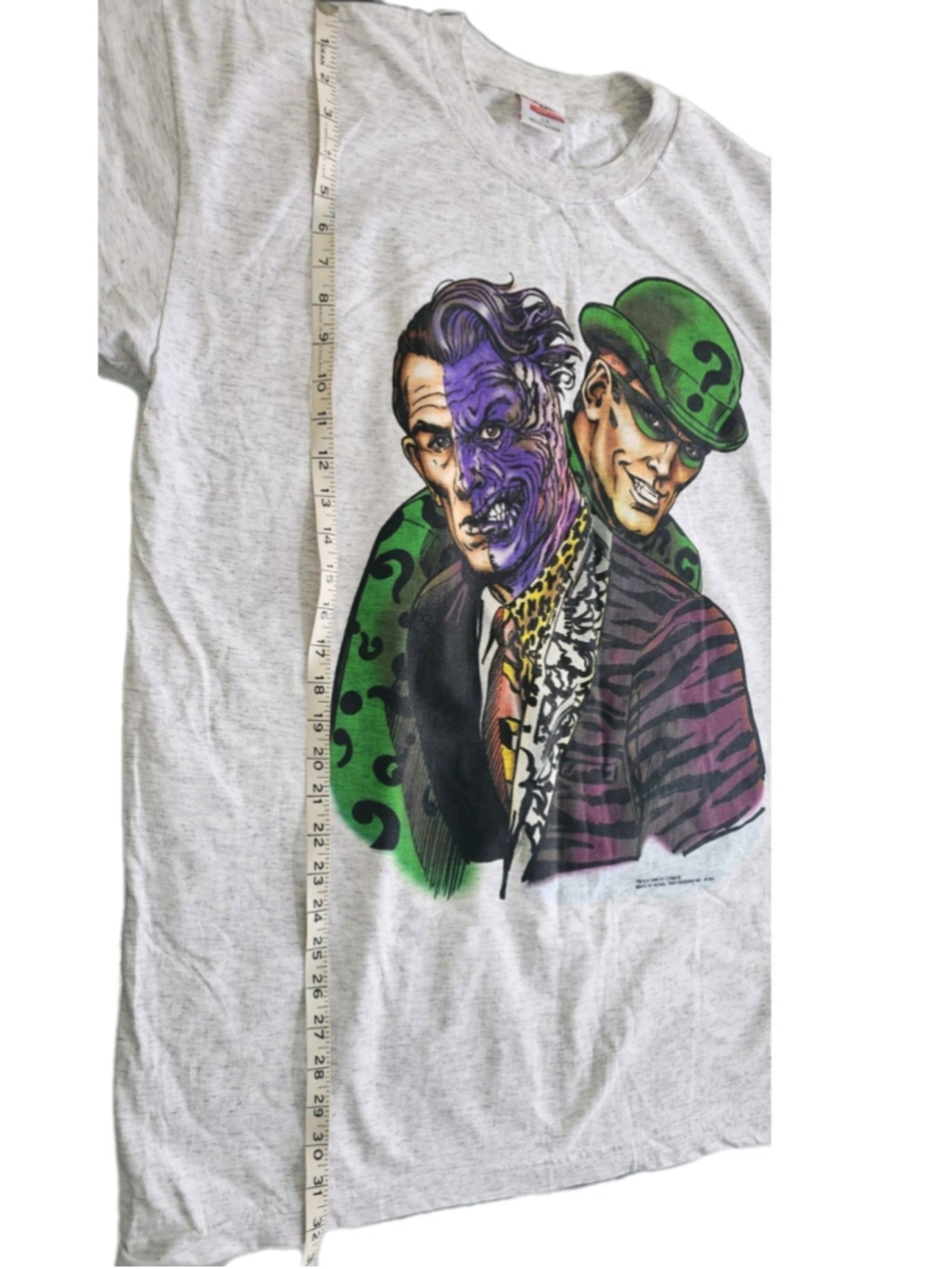Batman Forever Riddler Jim Carrey & Two Face Vintage 1995 T-Shirt DC Comics RARE - Picture 13 of 16